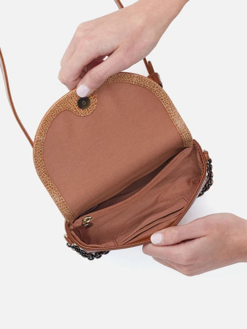 HOBO Drake Genuine Leather Crossbody / Belt Bag in Cedar Crackle Print - NWT - Picture 11 of 16